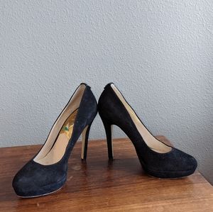 Michael Kors Black Suede platform heels